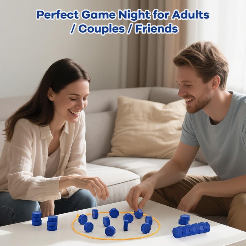 Bameca Store Magnetic Chess Game with Full-Size Stones, Magnet Game with String, for Family & Party & Travel & Camping, Puzzle Strategy Games, 2 Player Games for Kids & Adults - Image 4